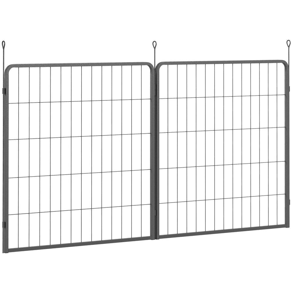2 Piece Dog Pen Expansion Pack for 80cm High Animal Pen with 3 Connecting Stakes-0