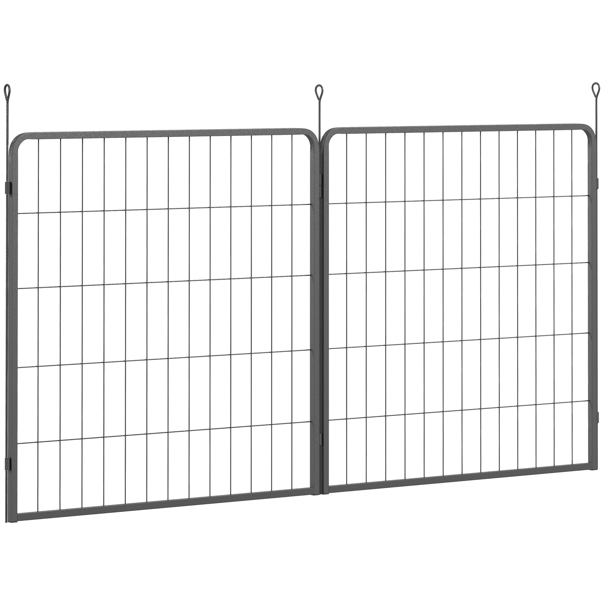 2 Piece Dog Pen Expansion Pack for 80cm High Animal Pen with 3 Connecting Stakes-0