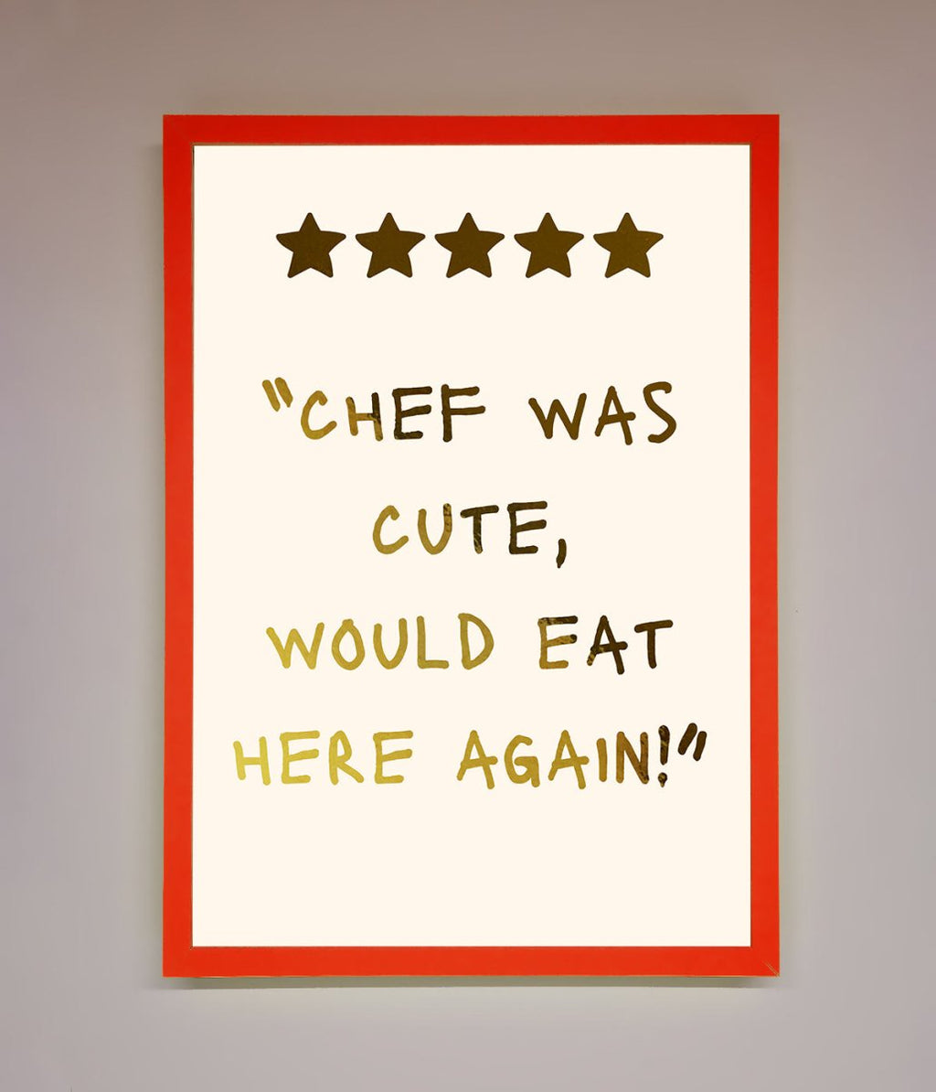 Chef Was Cute Foil Print-14
