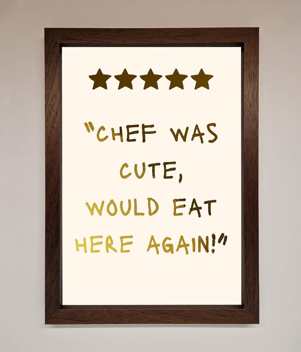 Chef Was Cute Foil Print-9