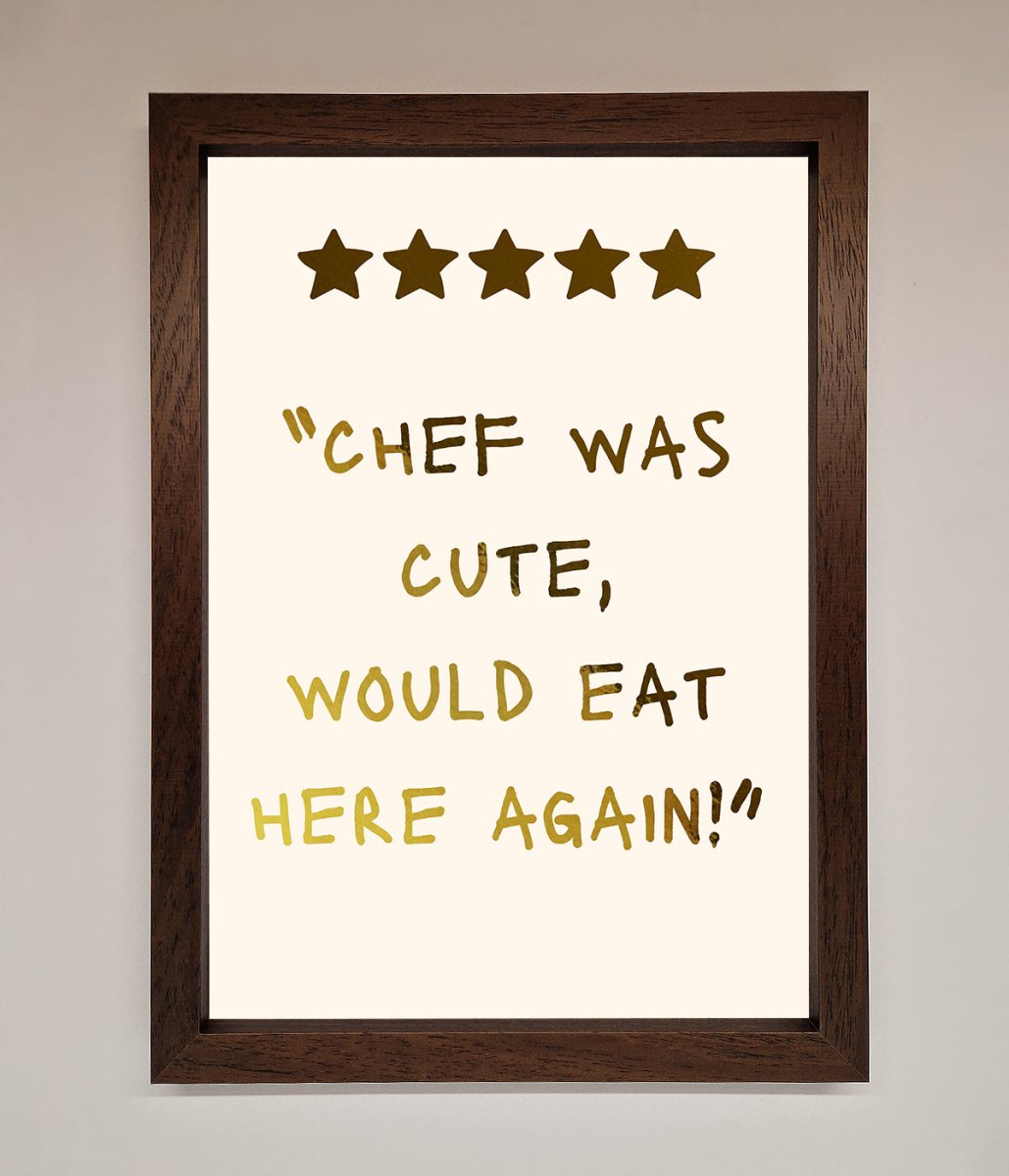 Chef Was Cute Foil Print-9