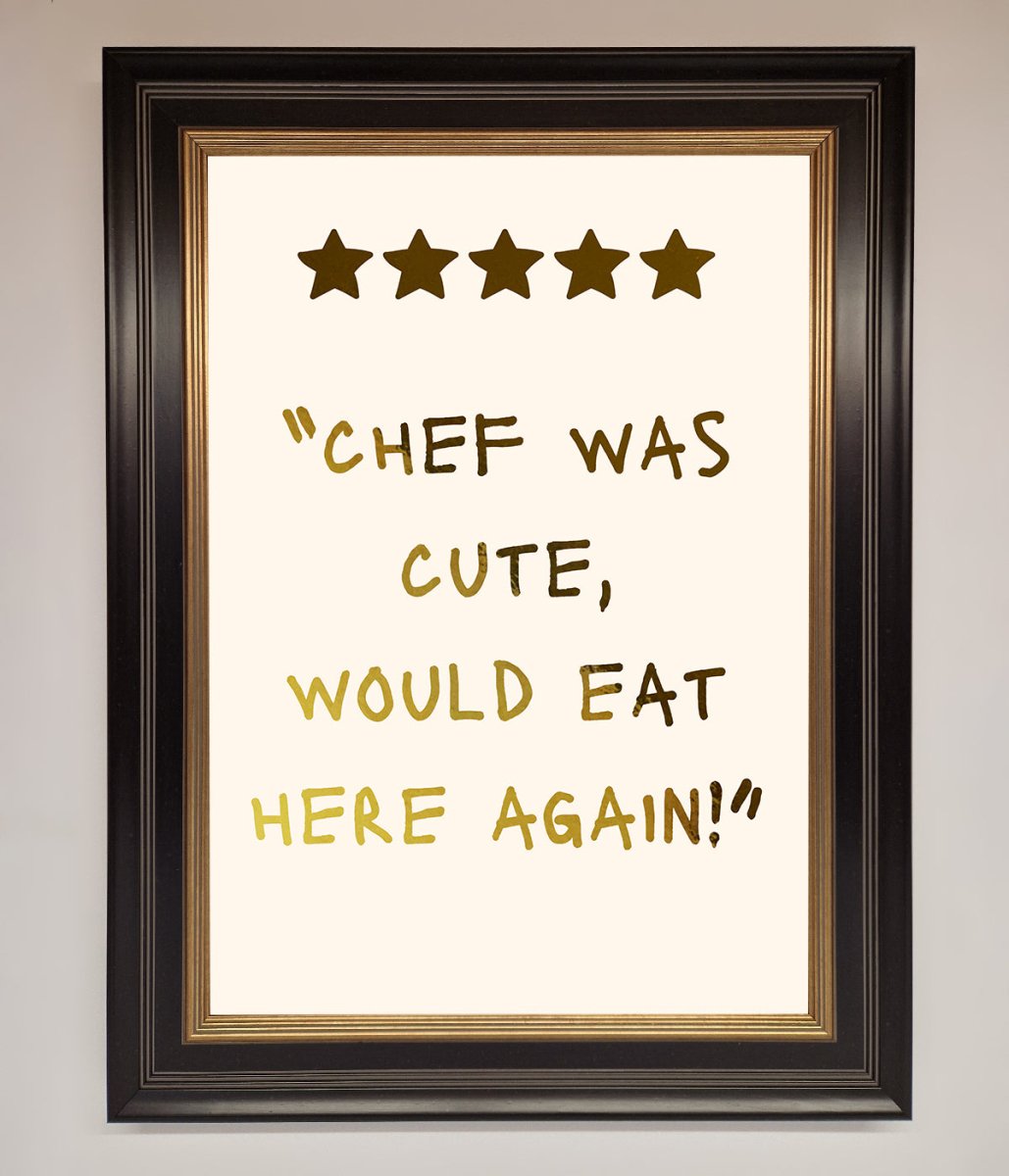 Chef Was Cute Foil Print-5