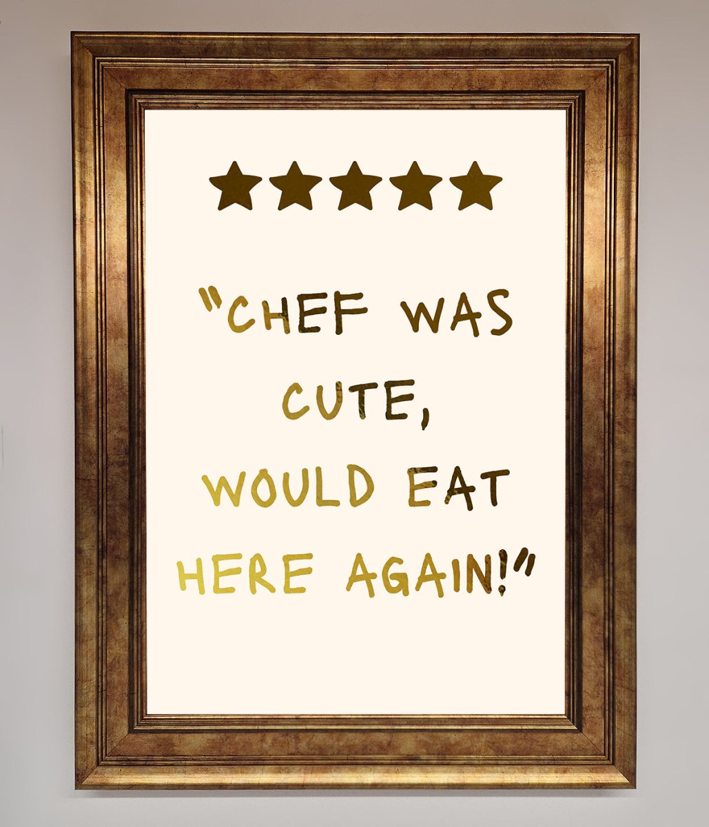 Chef Was Cute Foil Print-3