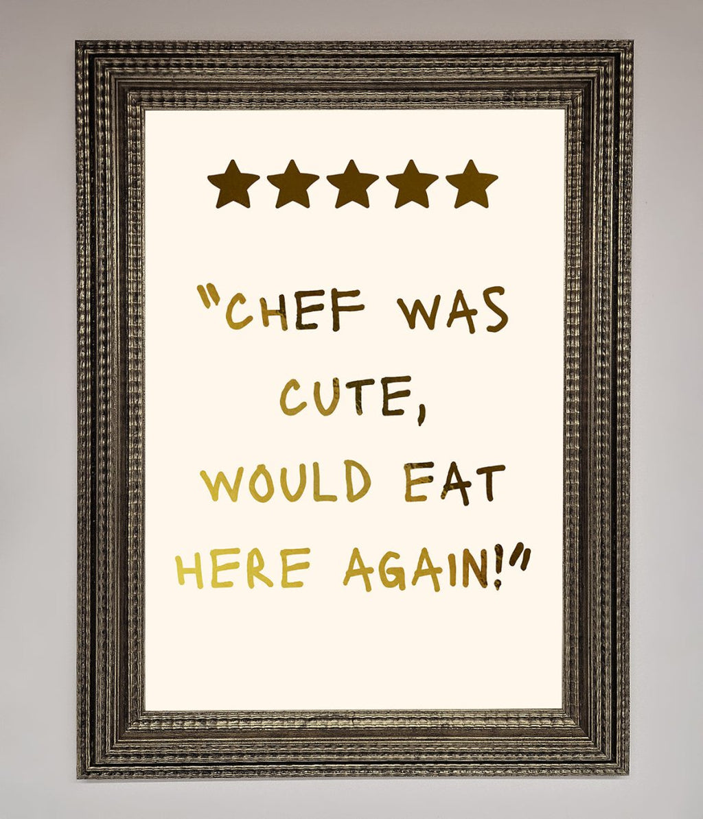Chef Was Cute Foil Print-16