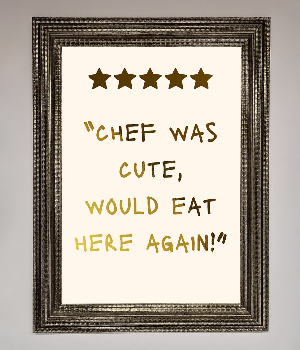 Chef Was Cute Foil Print-16