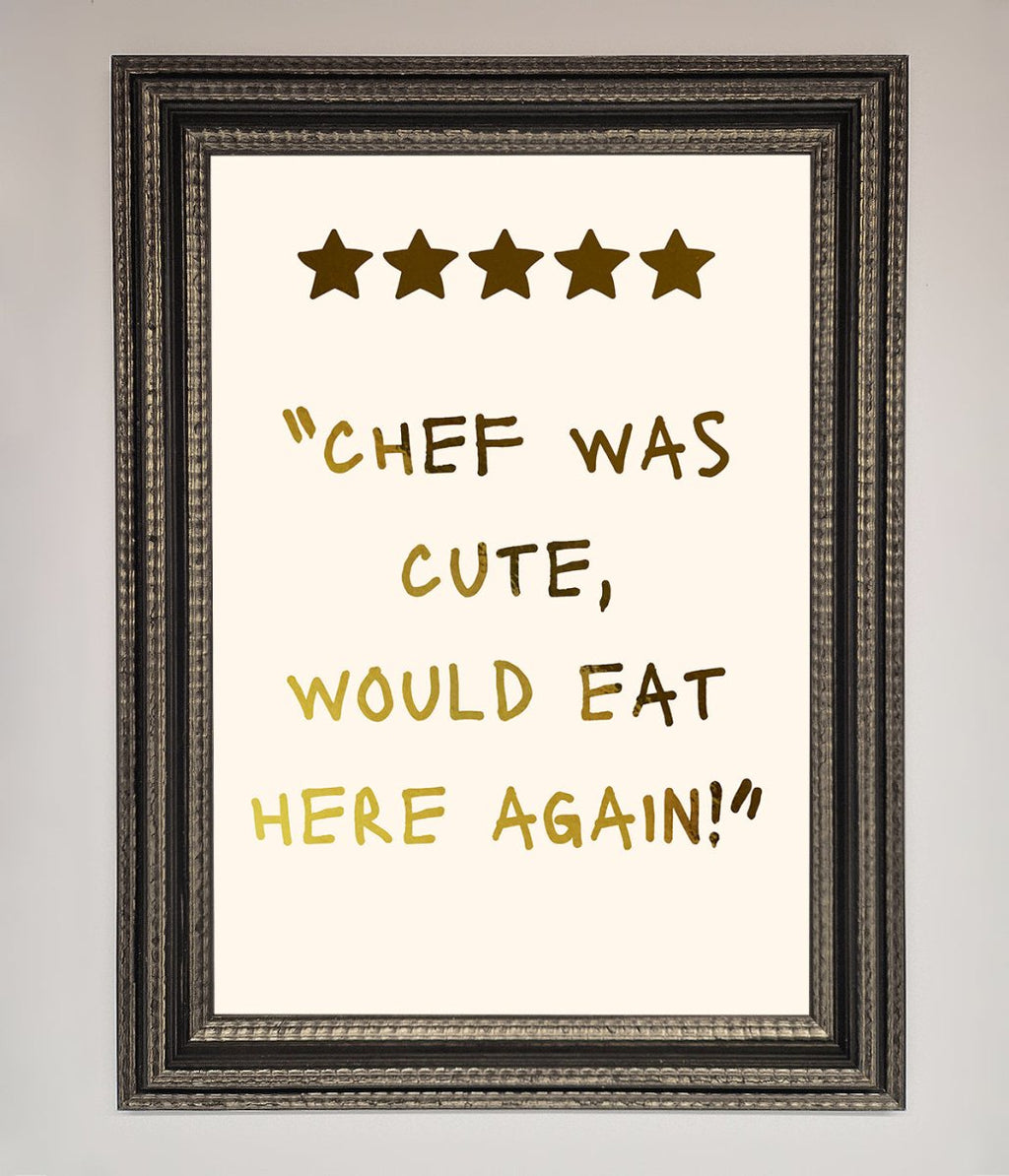 Chef Was Cute Foil Print-17