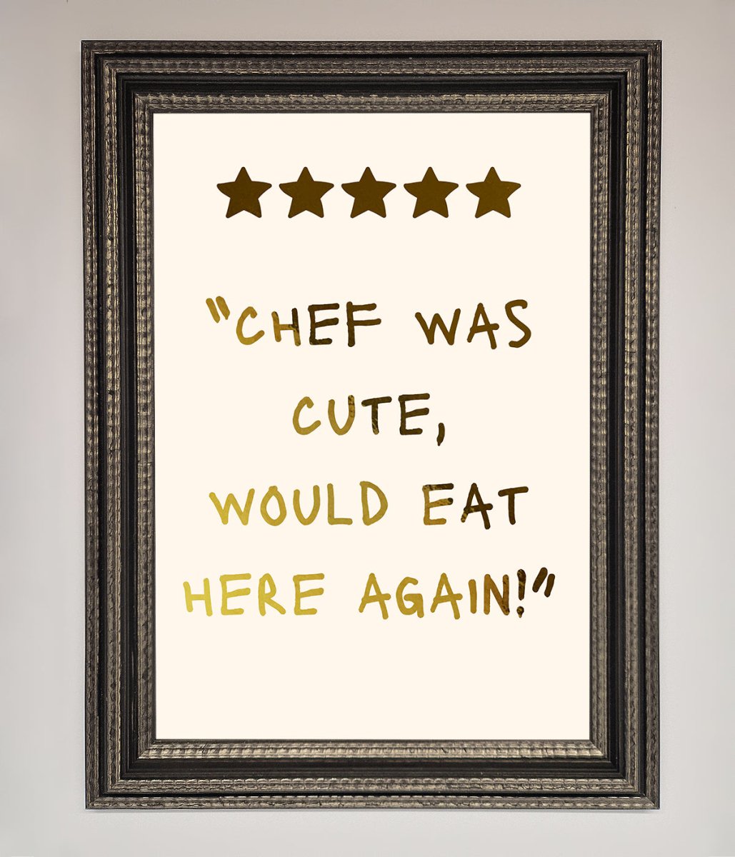 Chef Was Cute Foil Print-17