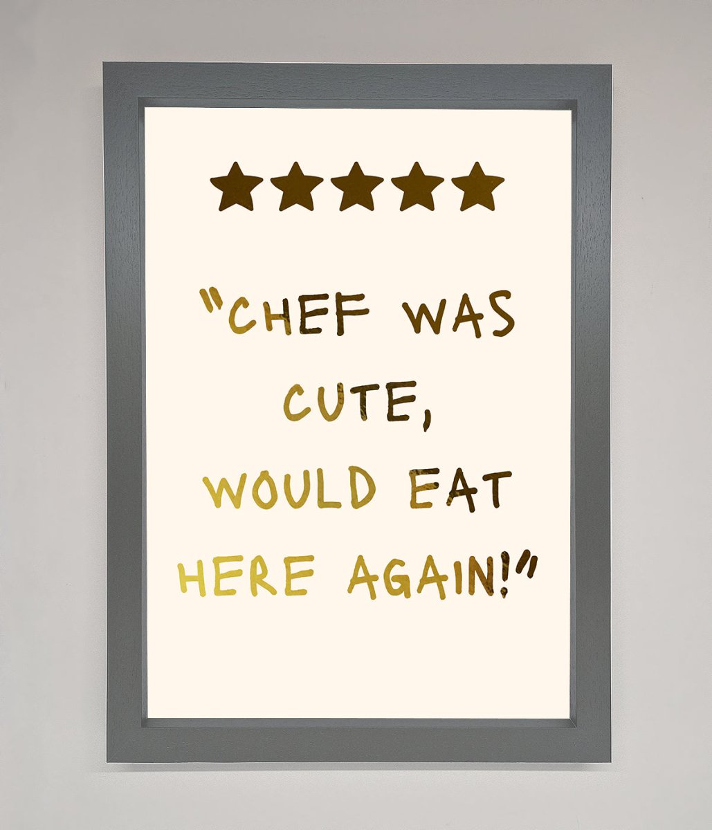 Chef Was Cute Foil Print-8