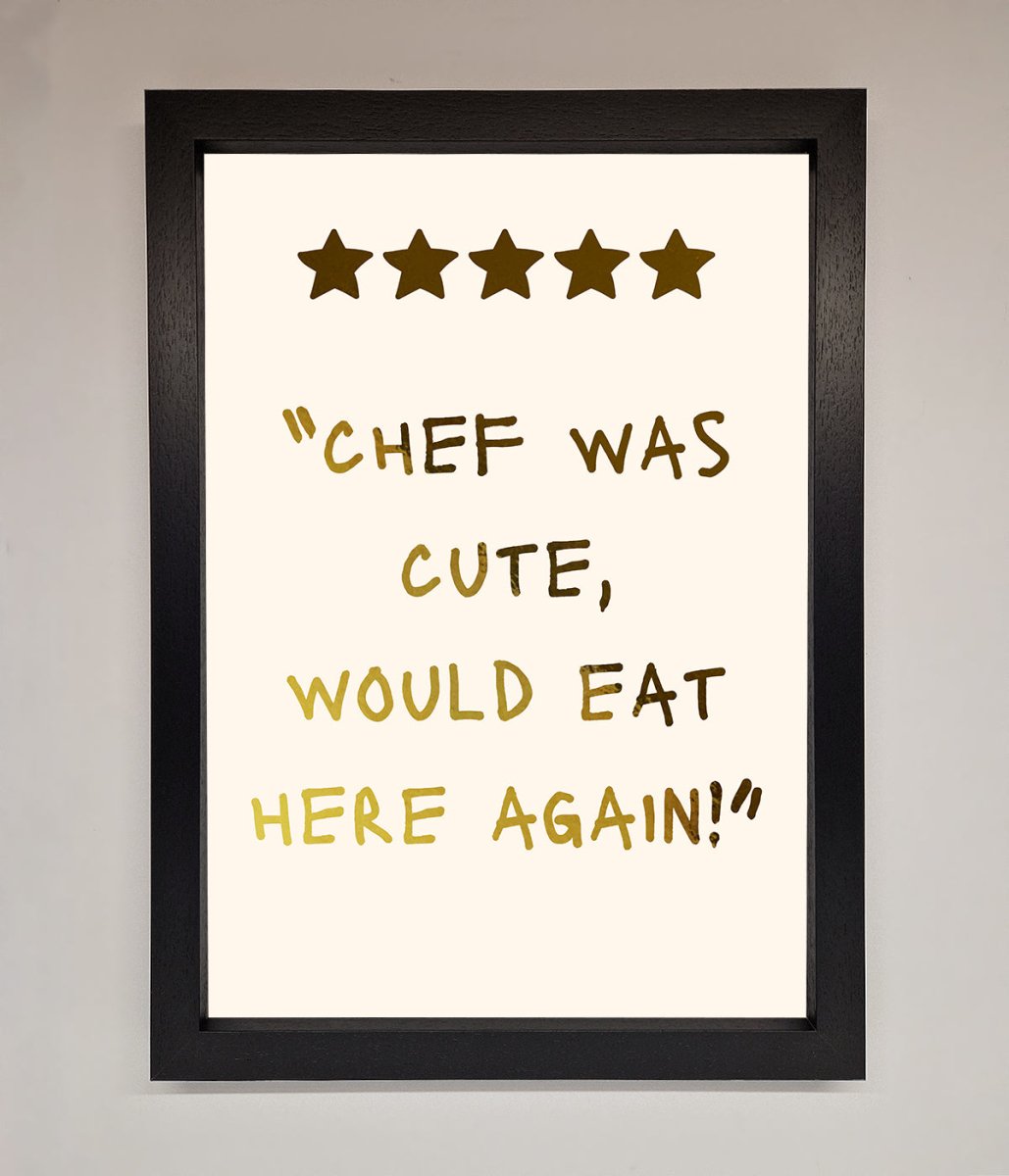 Chef Was Cute Foil Print-6