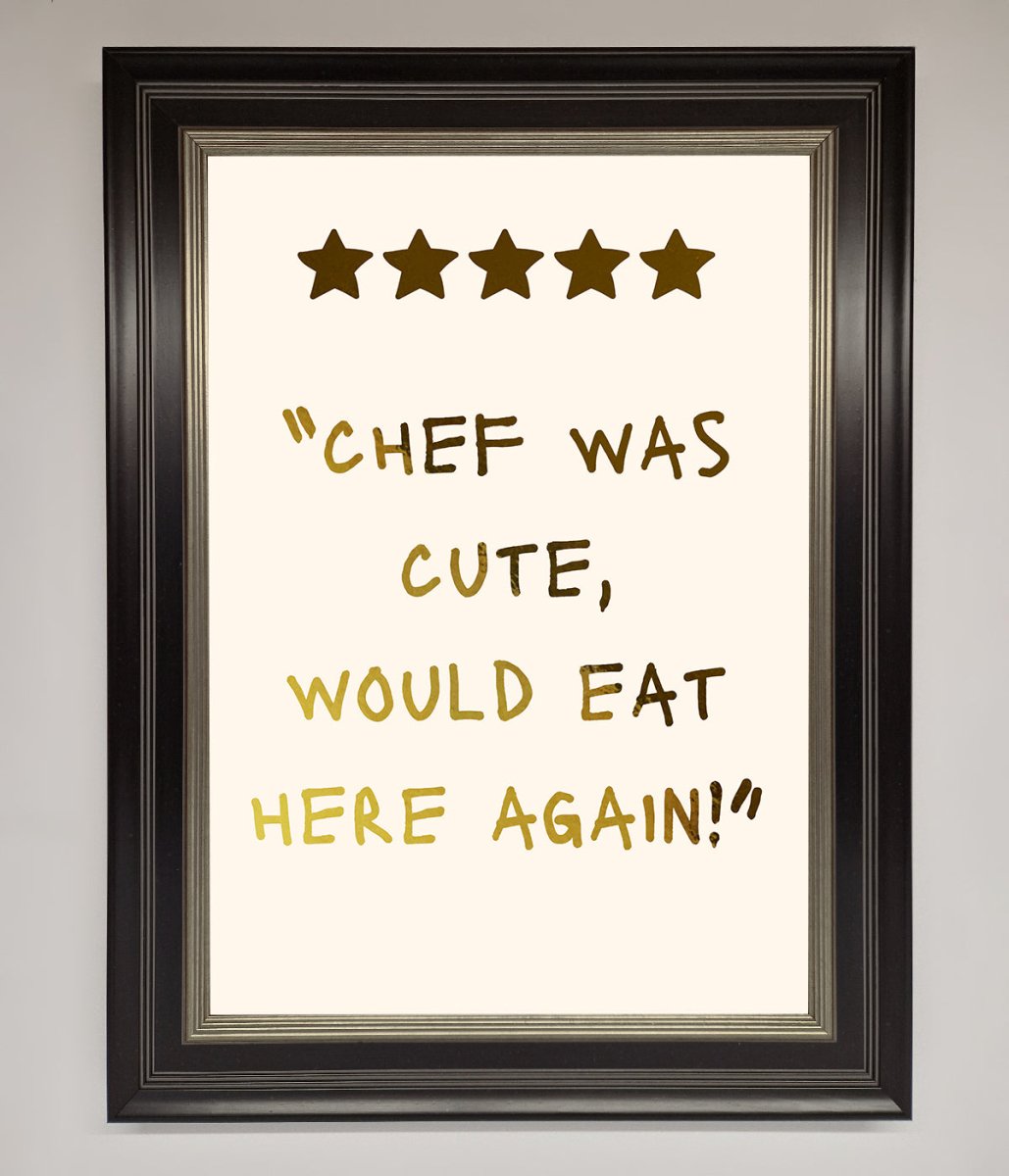 Chef Was Cute Foil Print-4