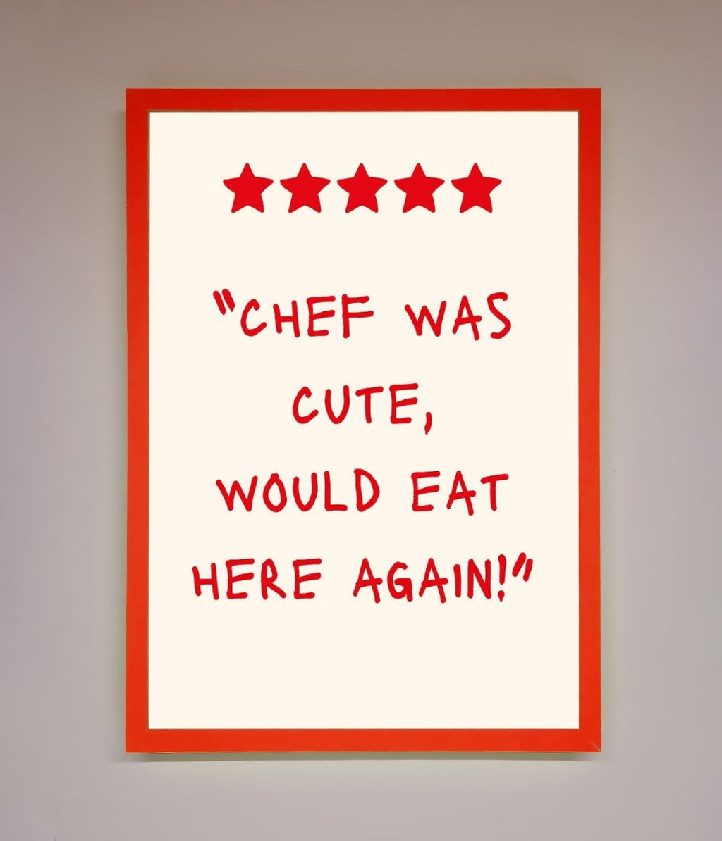 Chef Was Cute Framed Wall Art-0