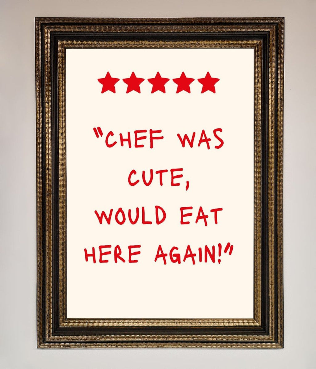 Chef Was Cute Framed Wall Art-18