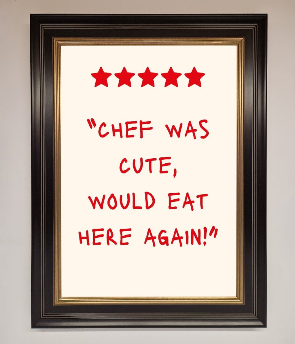 Chef Was Cute Framed Wall Art-9