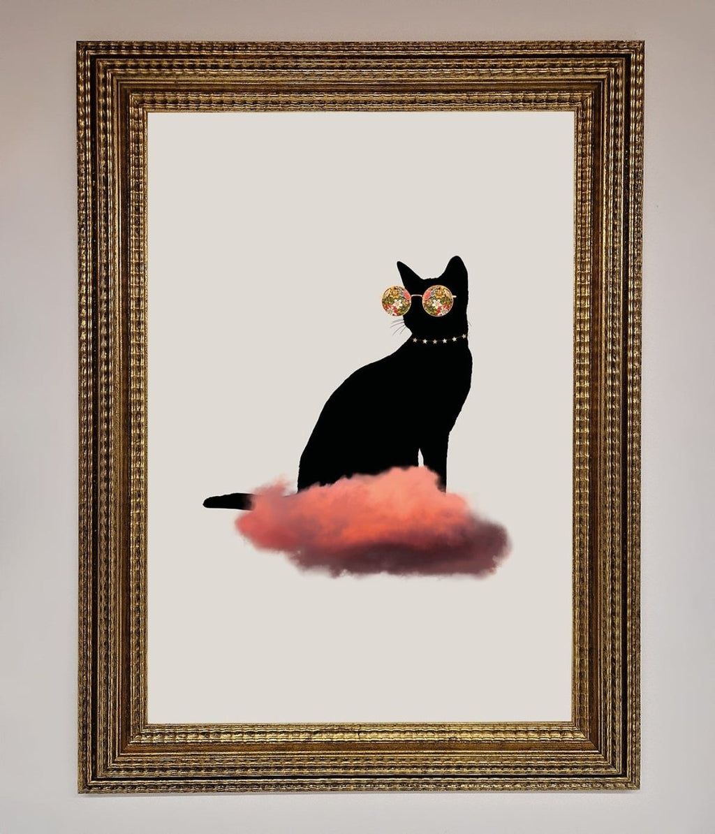 Cloud Cat Framed Poster-15