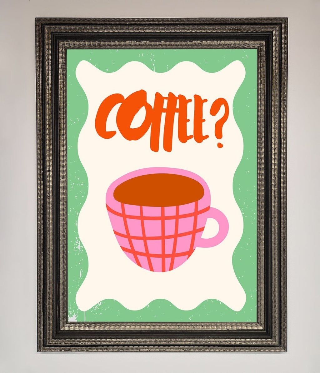 Coffee Pink Mug Framed Wall Art-17