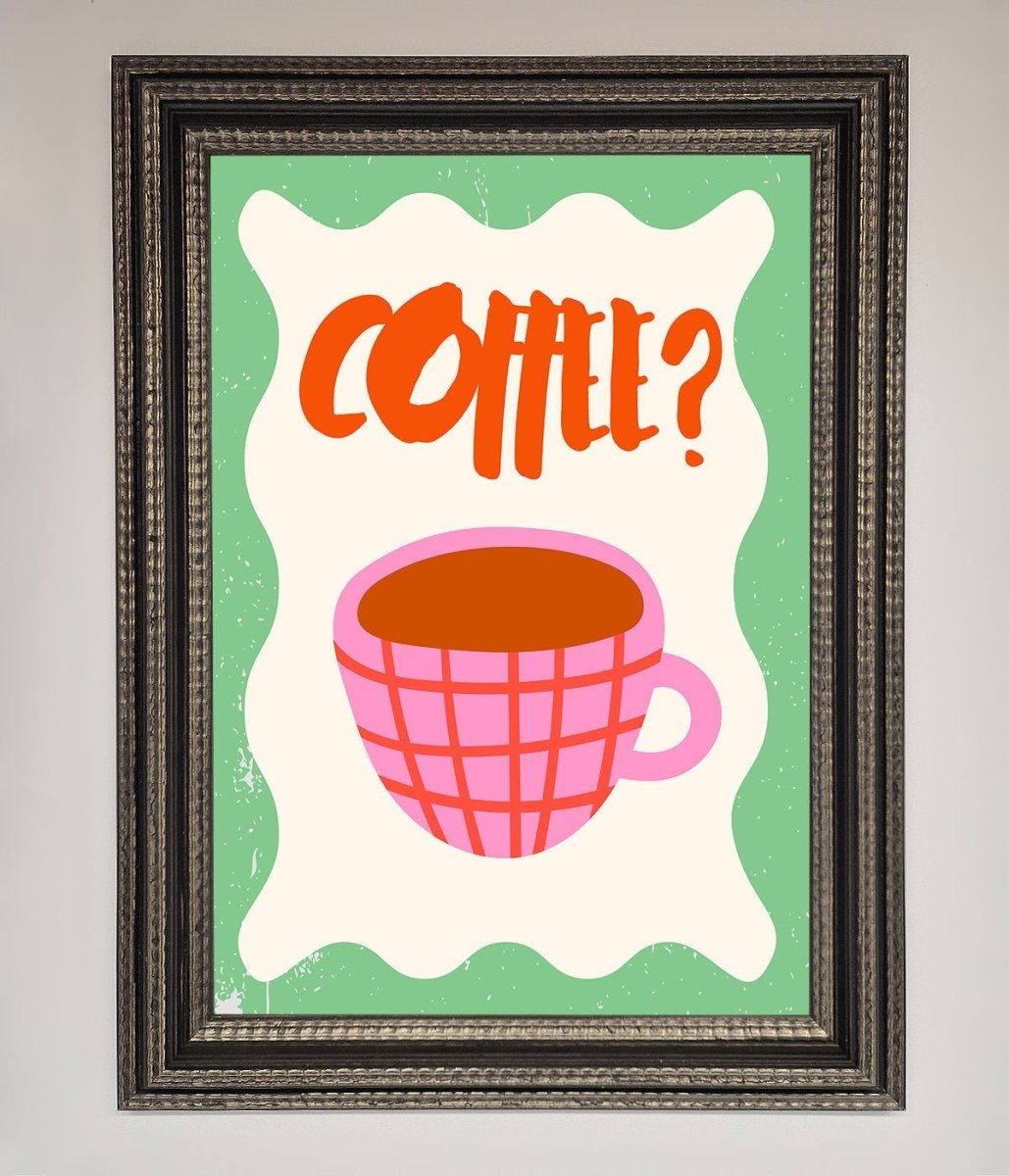 Coffee Pink Mug Framed Wall Art-17