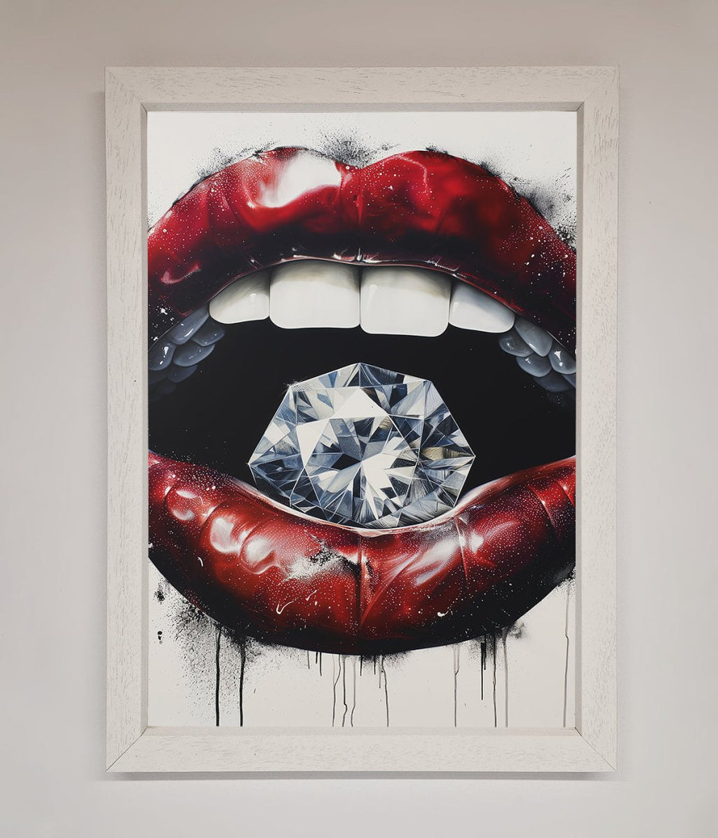 Diamond Lips Framed Poster-2