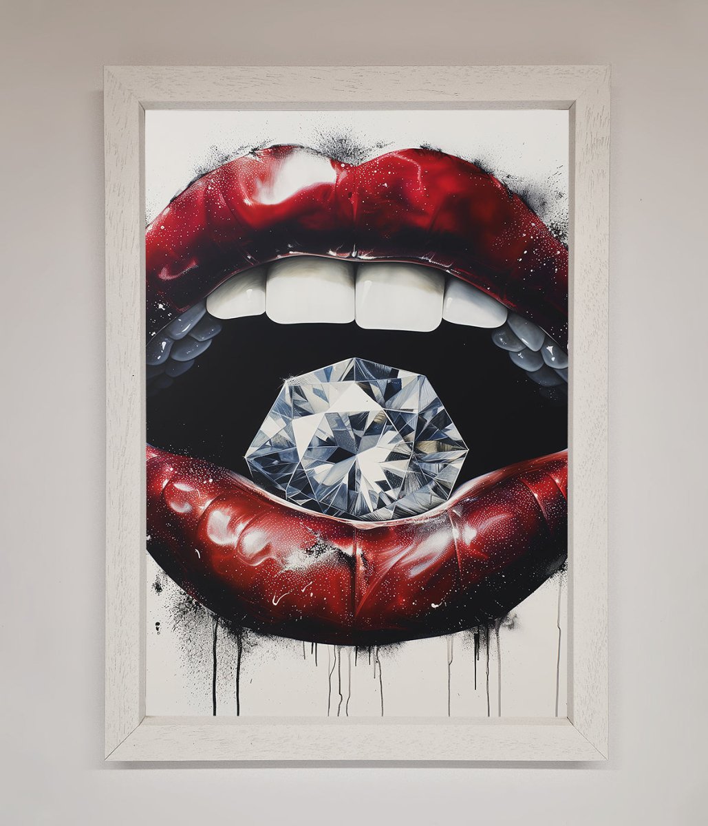 Diamond Lips Framed Poster-2