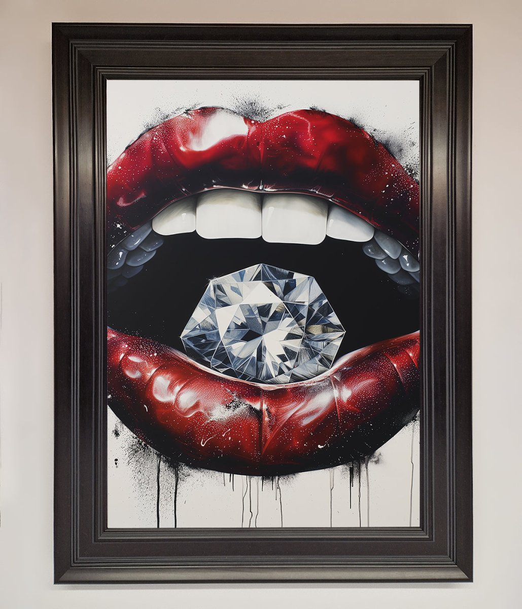 Diamond Lips Framed Poster-6