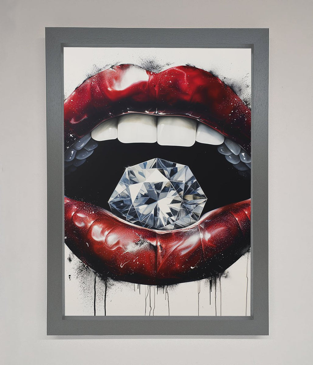 Diamond Lips Framed Poster-4