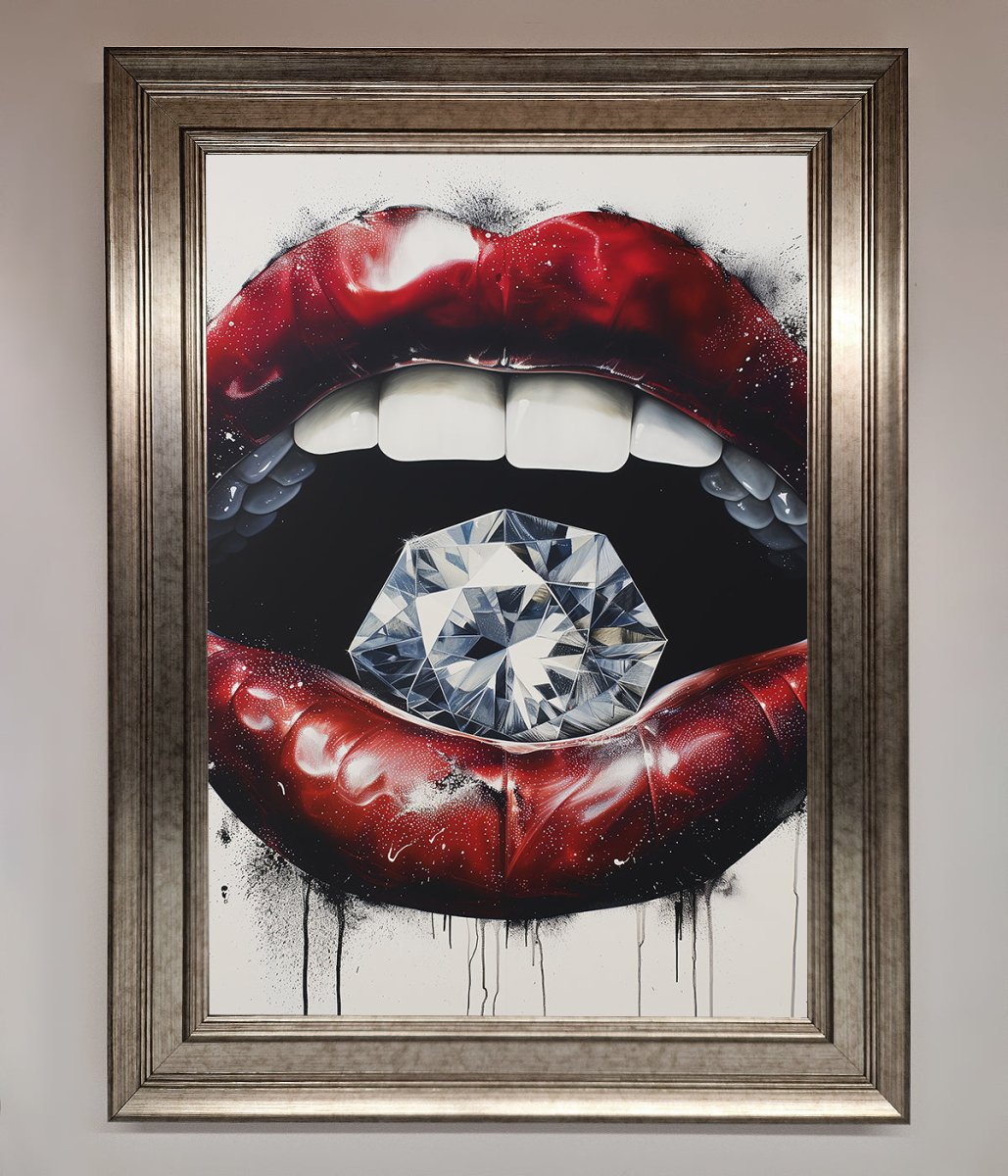 Diamond Lips Framed Poster-5