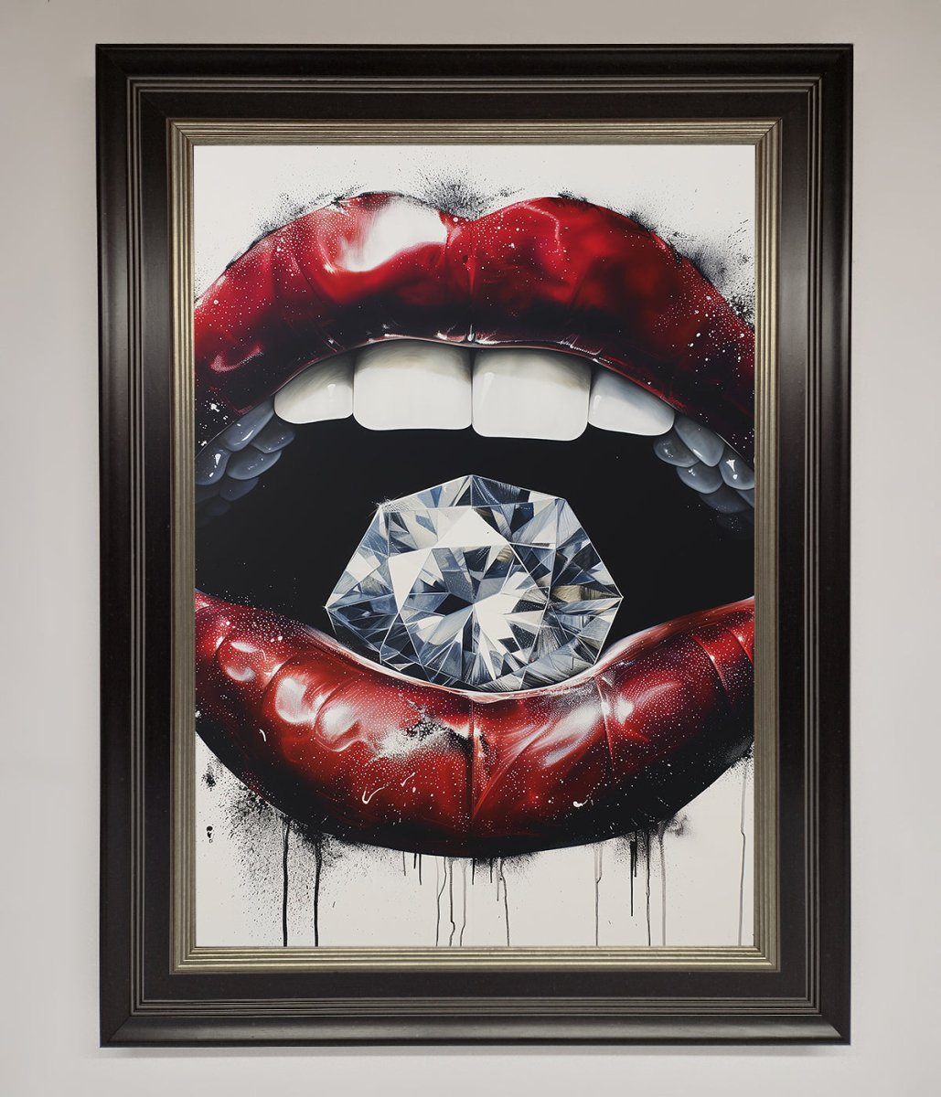Diamond Lips Framed Poster-7