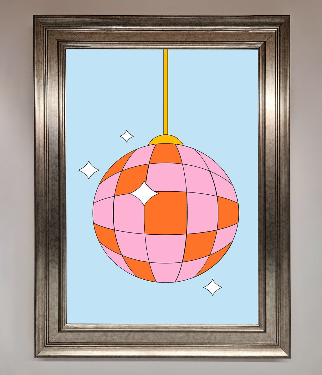 Disco Ball Pink Framed Poster-14