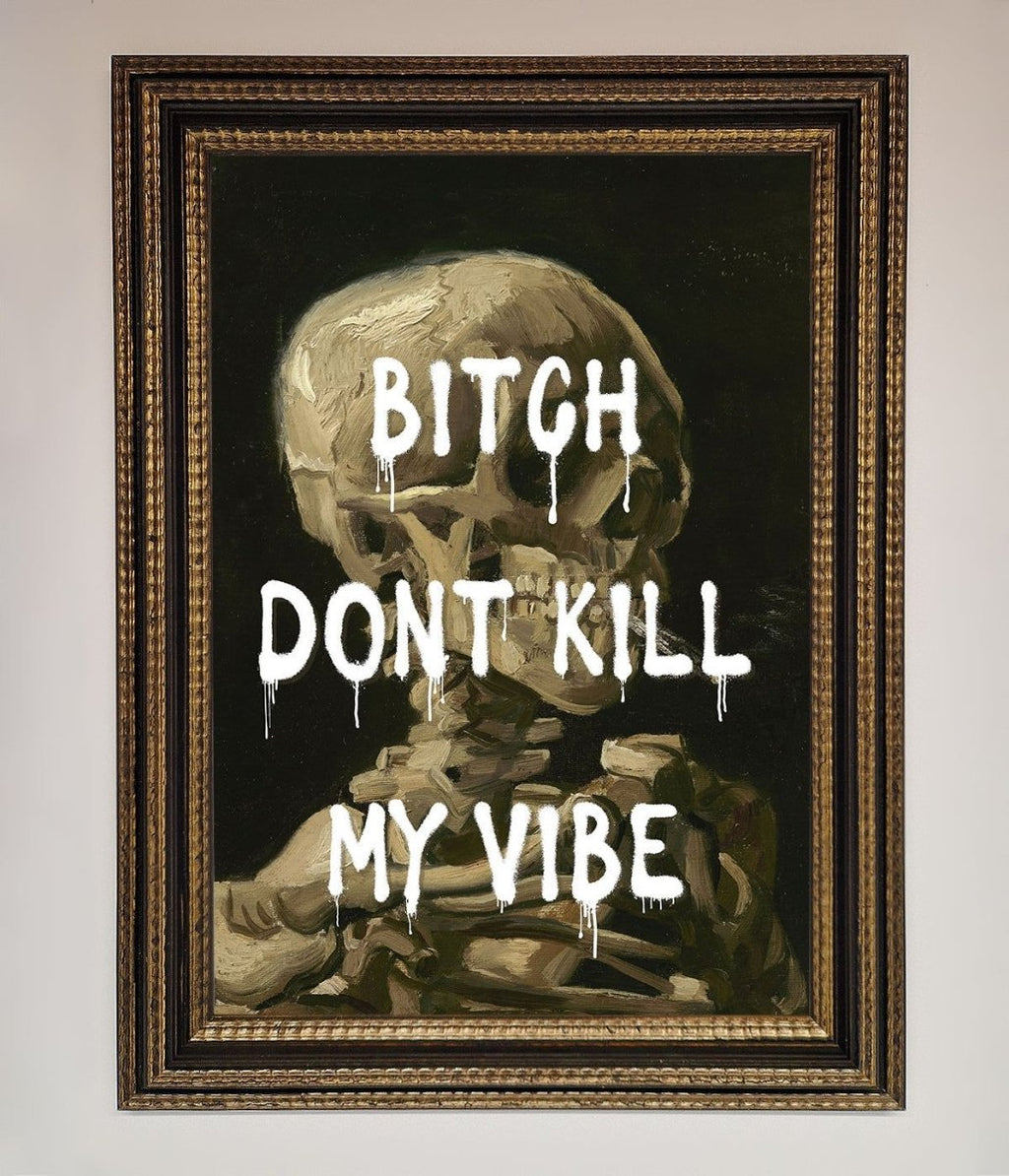 Dont Kill My Vibe Rude Framed Wall Art-0