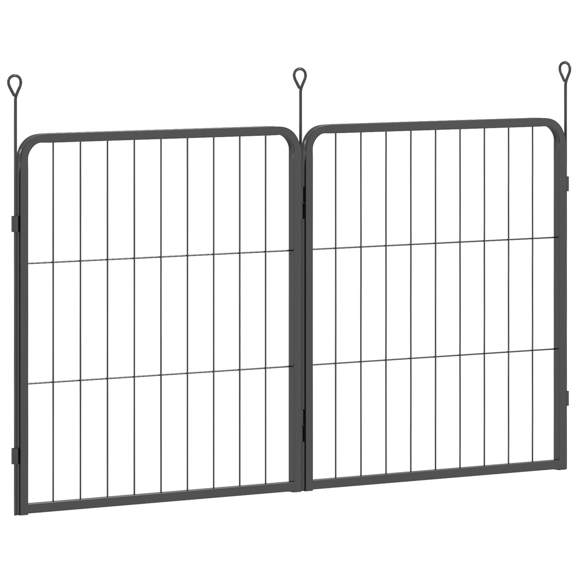 2 Piece Dog Pen Expansion Pack for 60cm High Animal Pen with 3 Connecting Stakes-0