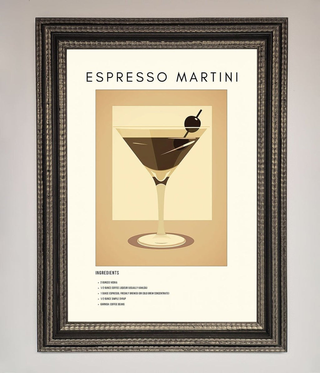 Espresso Martini Cocktail Framed Print-17