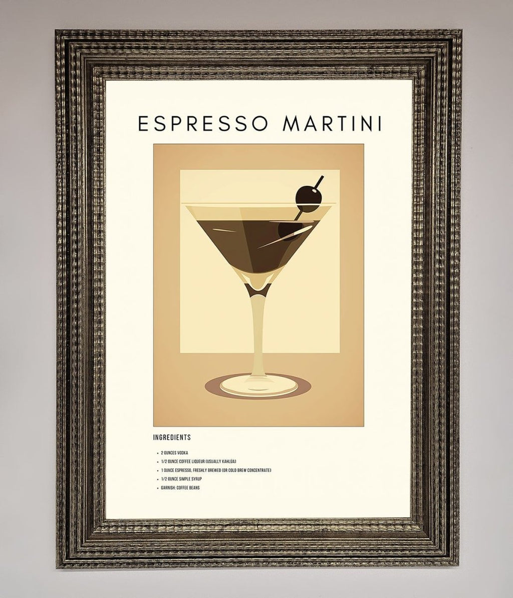 Espresso Martini Cocktail Framed Print-16