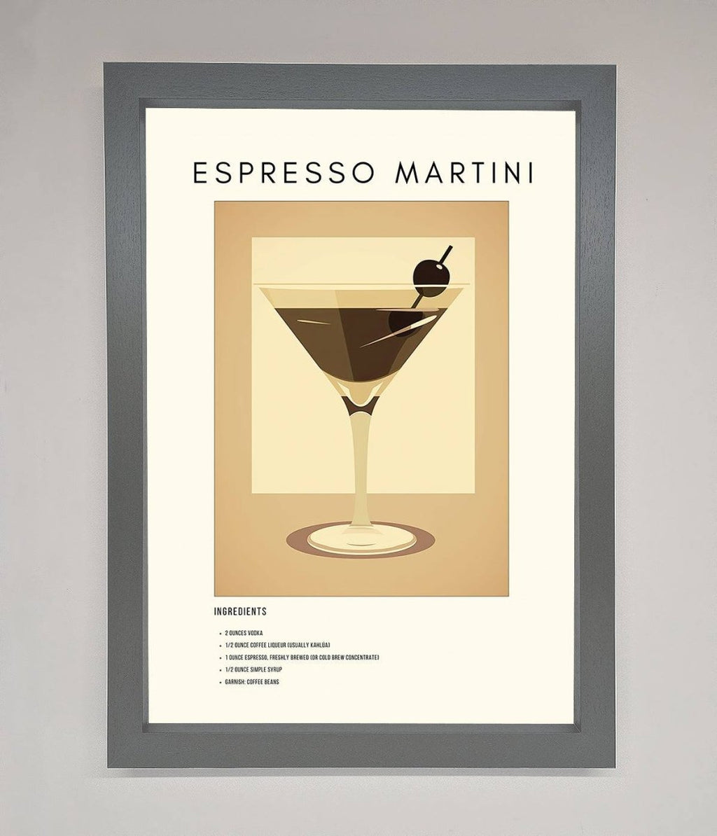 Espresso Martini Cocktail Framed Print-4