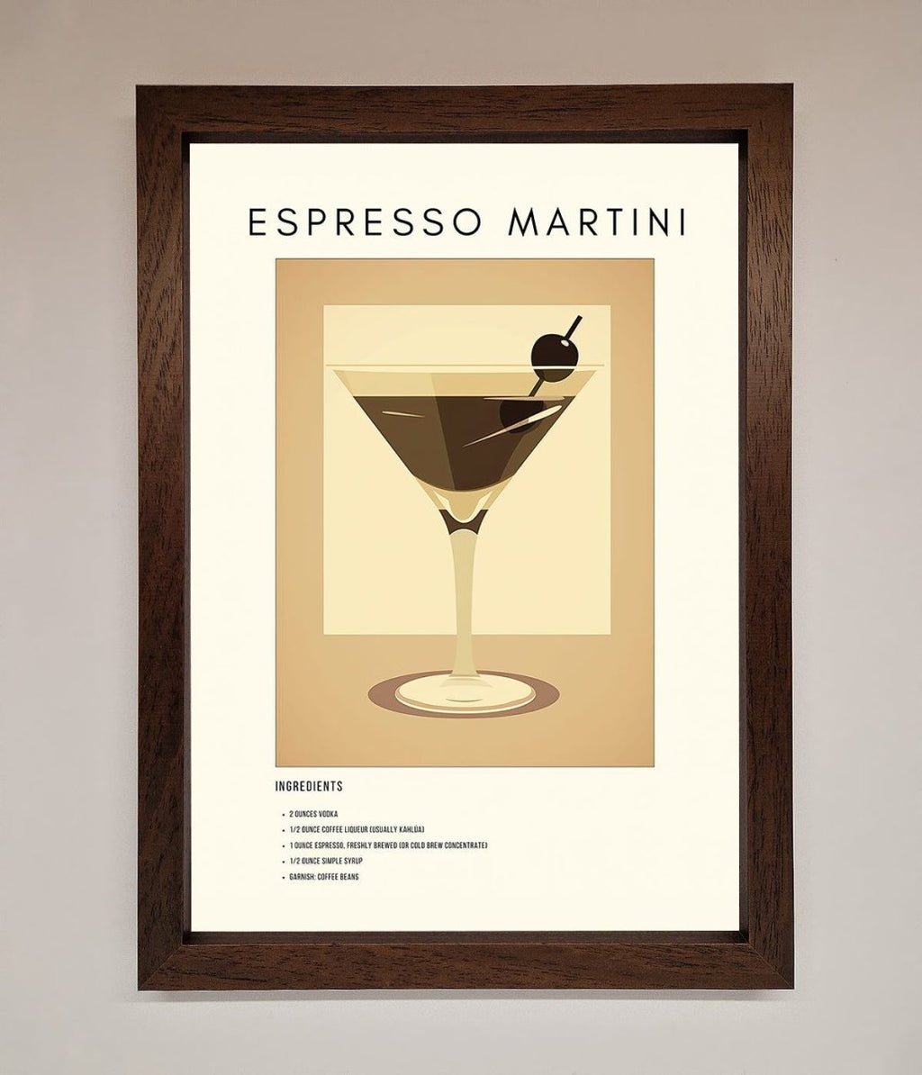 Espresso Martini Cocktail Framed Print-0