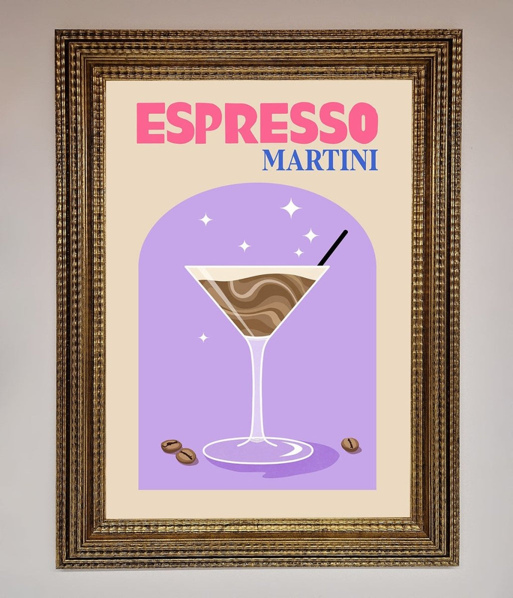Espresso Martini Lilac Framed Print-15
