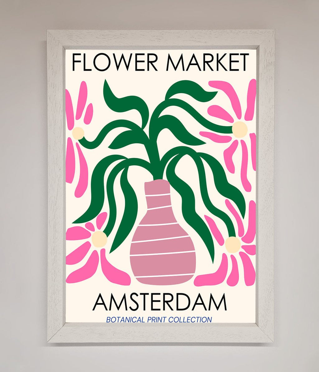 Flower Market Amsterdam Framed Poster-1