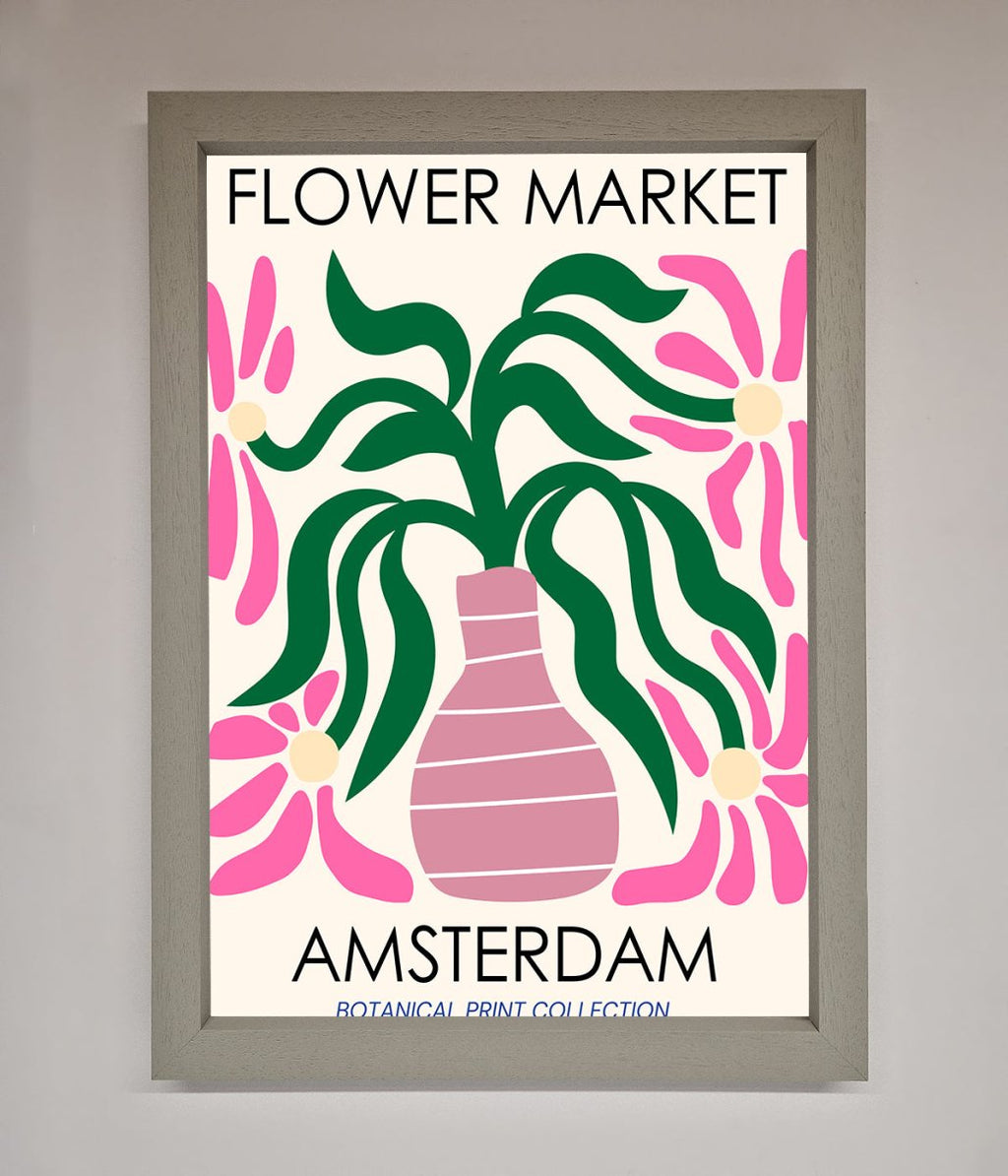 Flower Market Amsterdam Framed Poster-2