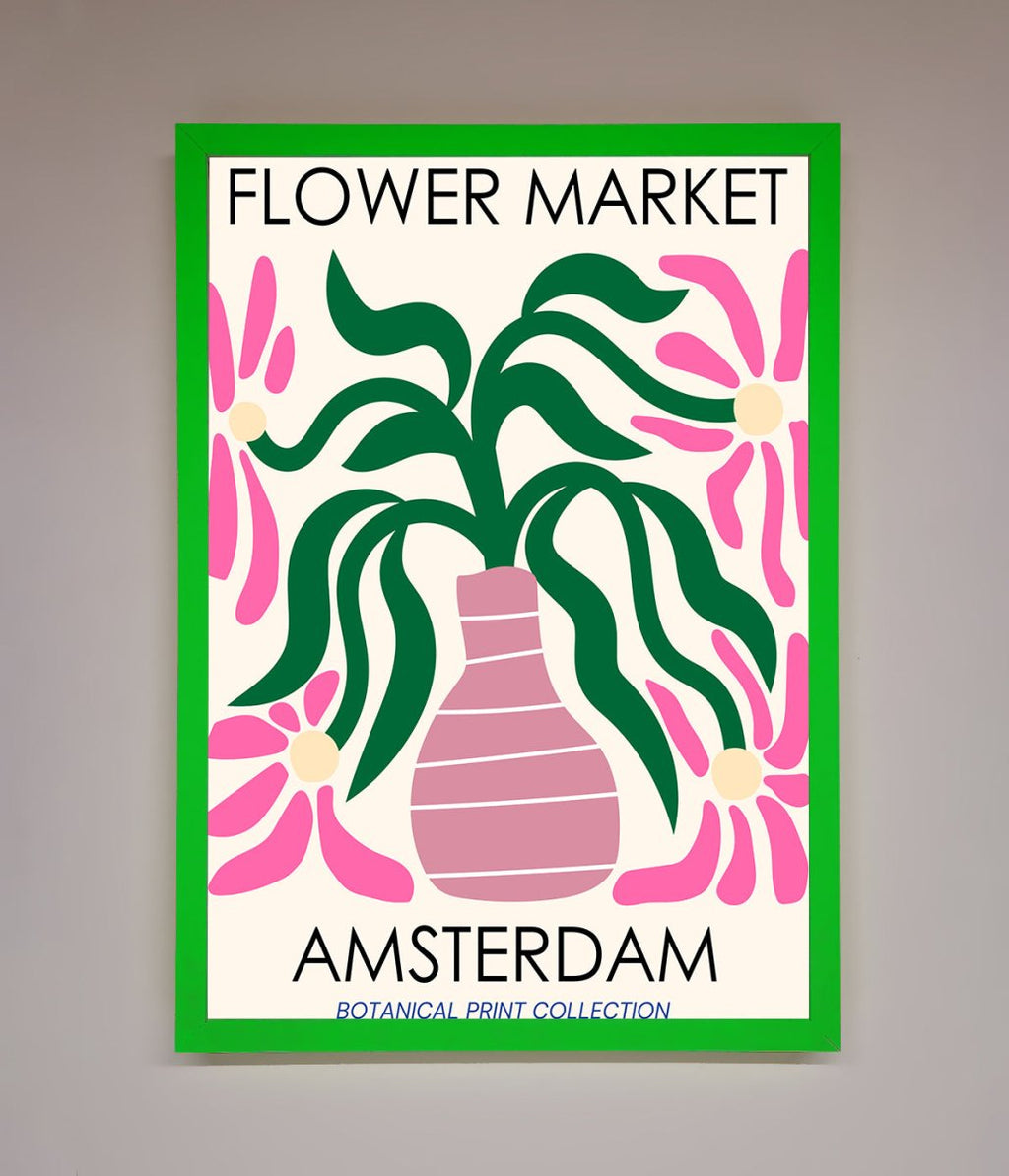 Flower Market Amsterdam Framed Poster-11