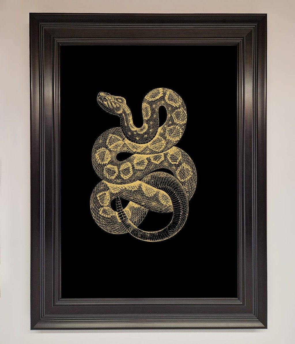 Golden Serpent Framed Wall Art-6
