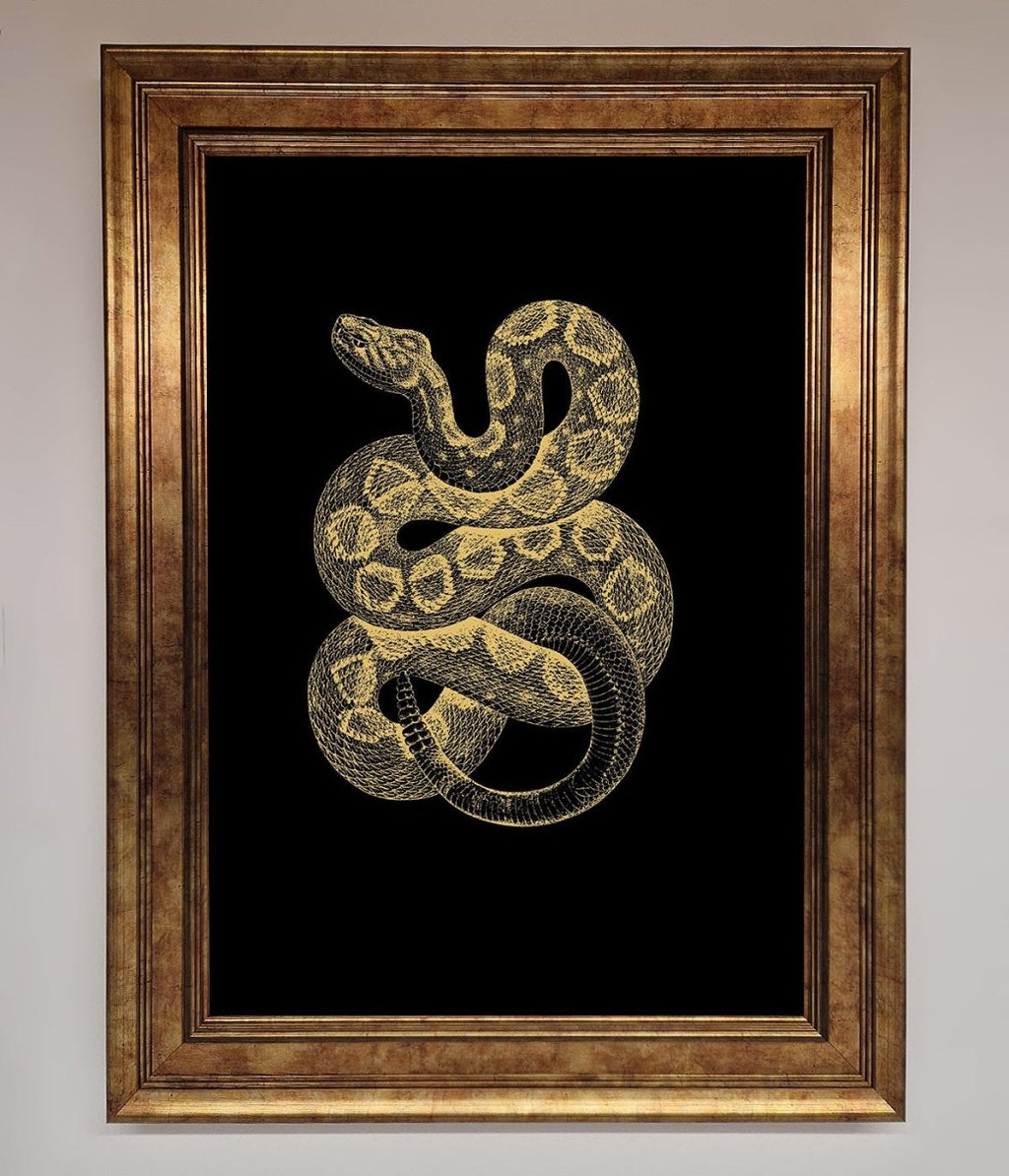 Golden Serpent Framed Wall Art-7