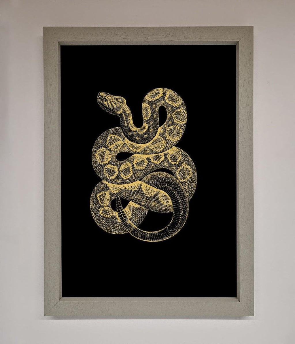 Golden Serpent Framed Wall Art-3