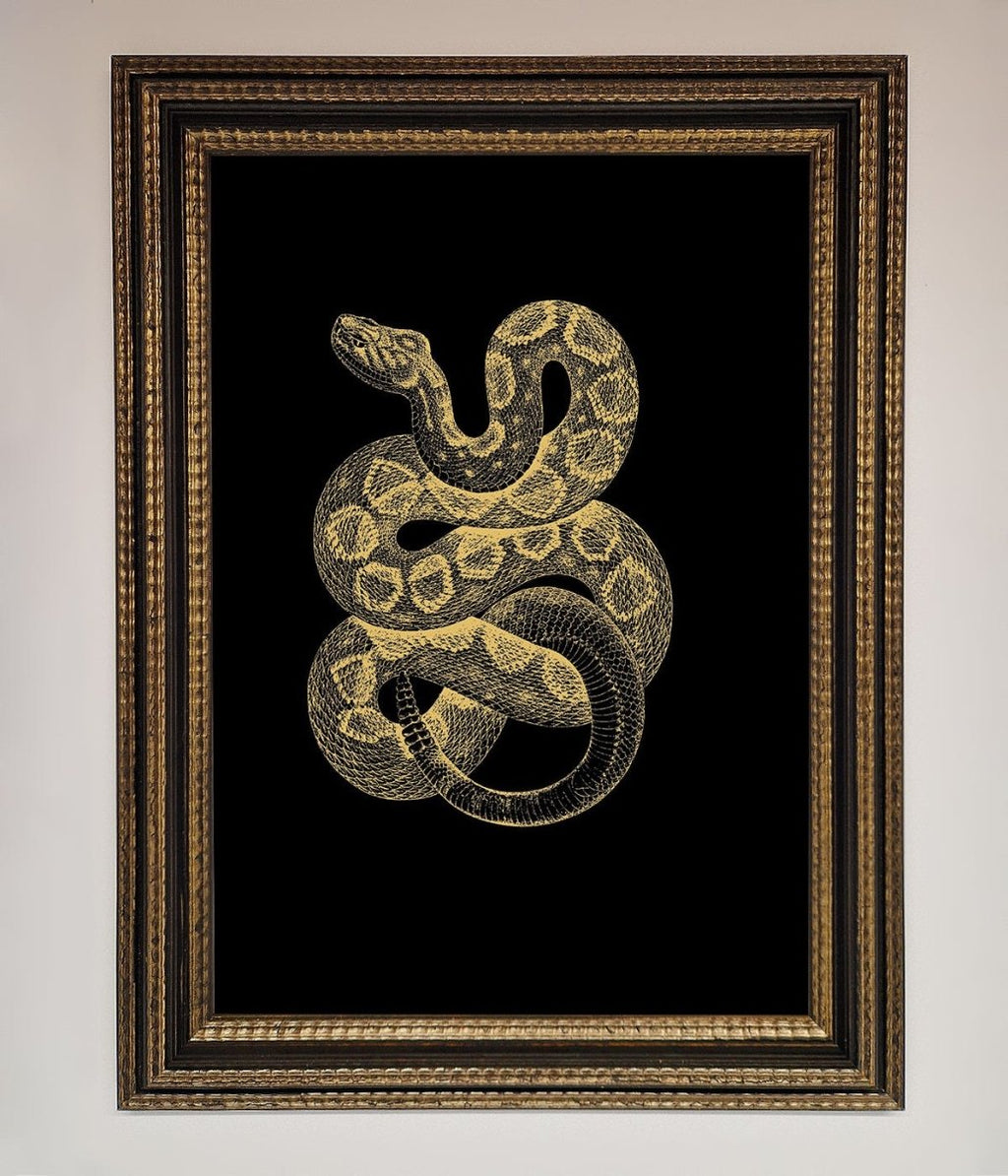 Golden Serpent Framed Wall Art-18