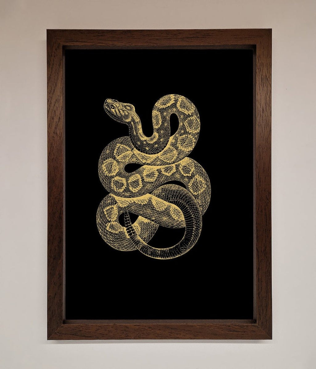 Golden Serpent Framed Wall Art-10