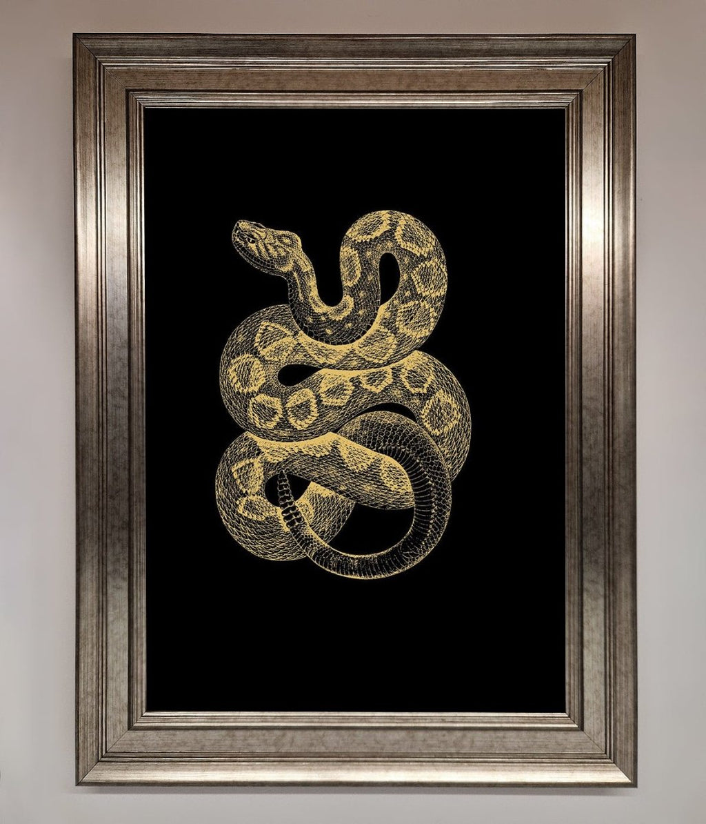 Golden Serpent Framed Wall Art-5
