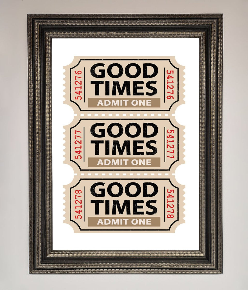 Good Times Beige Framed Wall Art-14