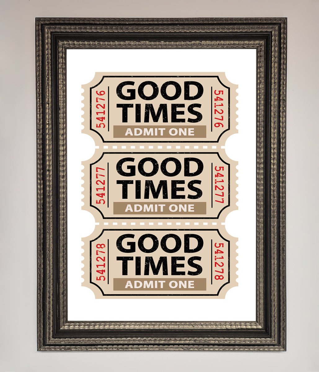 Good Times Beige Framed Wall Art-14