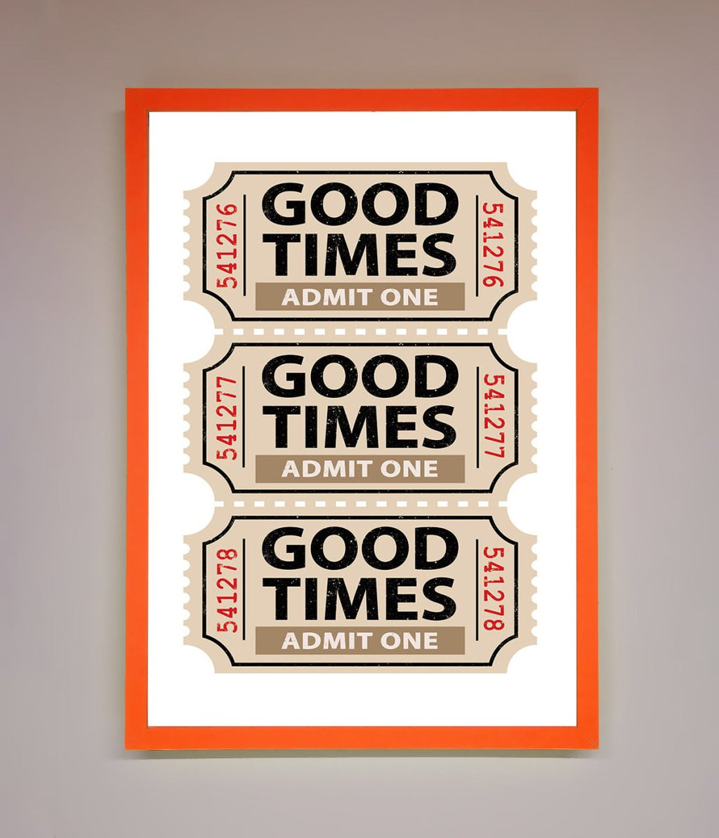 Good Times Beige Framed Wall Art-6