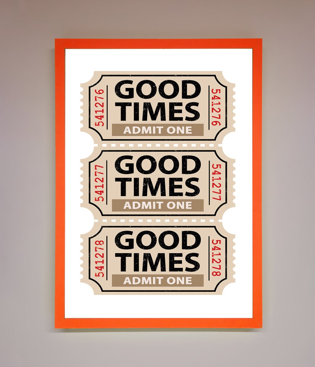 Good Times Beige Framed Wall Art-6