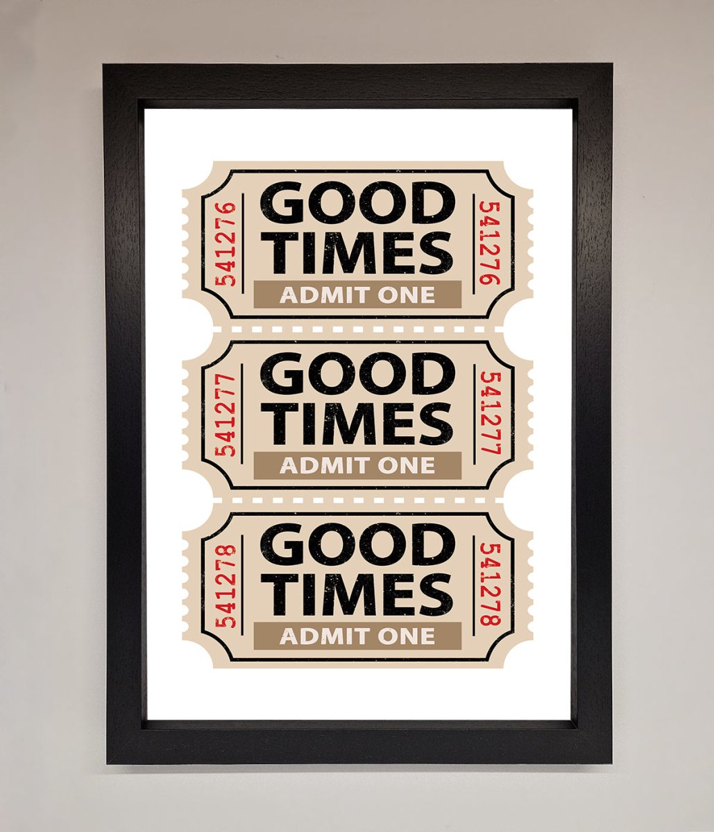 Good Times Beige Framed Wall Art-1