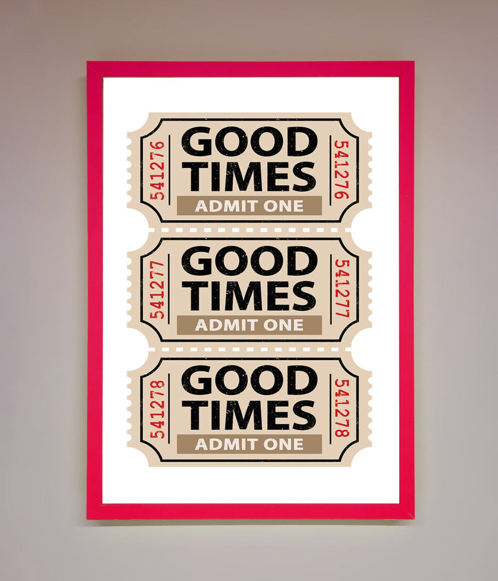 Good Times Beige Framed Wall Art-5