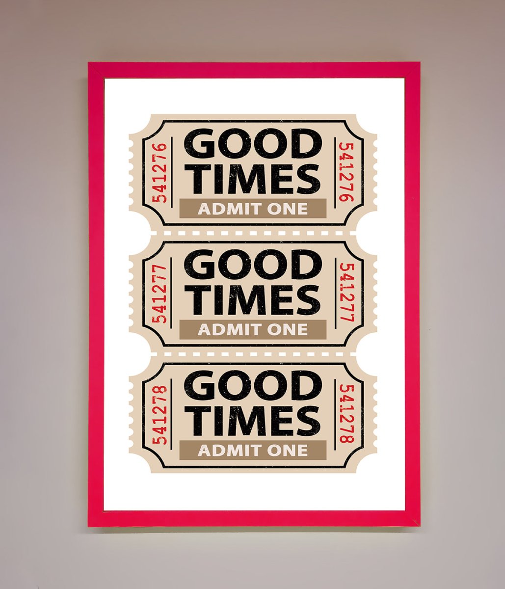 Good Times Beige Framed Wall Art-5